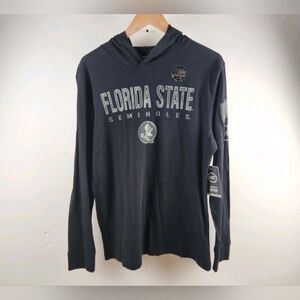 Florida State Seminoles OHT Military Long Sleeve Hoodie T Shirt Mens Medium